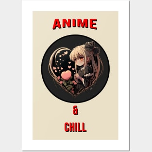 anime and chill Posters and Art